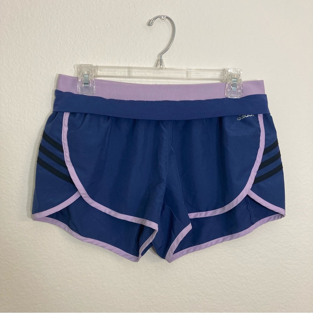 Adidas Running Shorts with No Liner - Blue/Purple - Size Medium